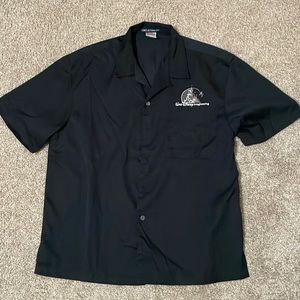 Walt Disney Imagineering Short Sleeve Port Authority Button Down in Black